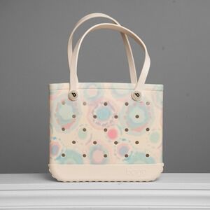 Bogg Bag Baby Bogg Tote Tie Dye Pastel Pink Blue Waterproof Pool Beach Bag HTF